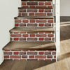 Red Brick Peel and Stick Wall Decals | Removable Repositionable Stickers | Easy Damage-Free Wall Art for Kids Bedroom Nursery Playroom