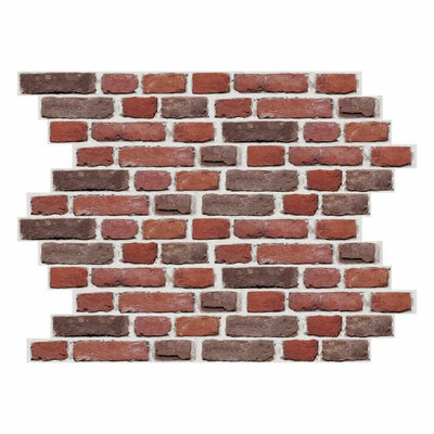 Red Brick Peel and Stick Wall Decals | Removable Repositionable Stickers | Easy Damage-Free Wall Art for Kids Bedroom Nursery Playroom
