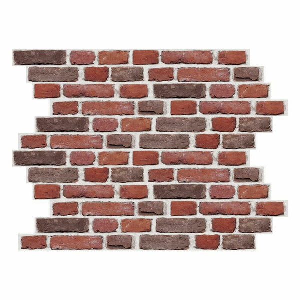 Red Brick Peel and Stick Wall Decals | Removable Repositionable Stickers | Easy Damage-Free Wall Art for Kids Bedroom Nursery Playroom