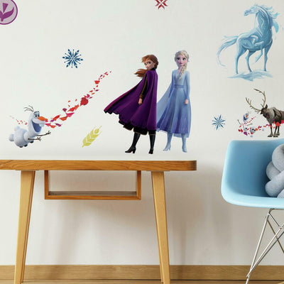 Frozen 2 Peel and Stick Wall Decals | Removable Repositionable Stickers | Easy Damage-Free Wall Art for Kids Bedroom Nursery Playroom