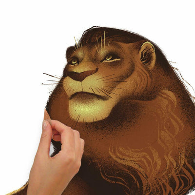 The Lion King Simba Peel and Stick Wall Decals | Removable Repositionable Stickers | Easy Damage-Free Wall Art for Kids Bedroom Nursery Playroom