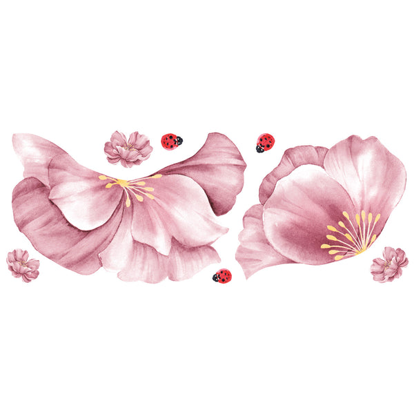 Floral Peel and Stick Wall Mirror Decals | Removable Shatter-Resistant Mirror Stickers | Easy Apply Damage-Free Decor for Bedroom Living Room