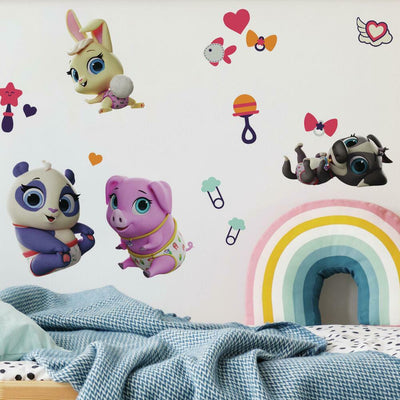Junior T.O.T.S Peel and Stick Wall Decals | Removable Repositionable Stickers | Easy Damage-Free Wall Art for Kids Bedroom Nursery Playroom