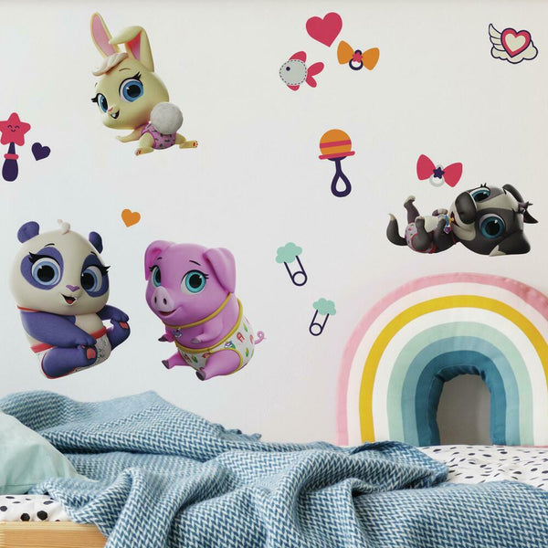 Junior T.O.T.S Peel and Stick Wall Decals | Removable Repositionable Stickers | Easy Damage-Free Wall Art for Kids Bedroom Nursery Playroom