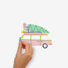 Retro Christmas Cars Peel and Stick Wall Decals | 47 Decals | Removable Repositionable Stickers | Easy Damage-Free Wall Art for Kids Bedroom Nursery Playroom