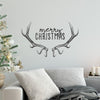 Merry Christmas Reindeer Antlers Peel and Stick Wall Decals | 4 Decals | Removable Repositionable Stickers | Easy Damage-Free Wall Art for Kids Bedroom Nursery Playroom