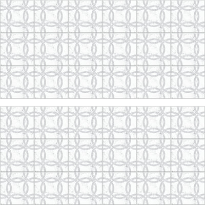 Interlocking Circle Tile Backsplash Wakk Peel and Stick Wall Decals | Removable Repositionable Stickers | Easy Damage-Free Wall Art for Kids Bedroom Nursery Playroom