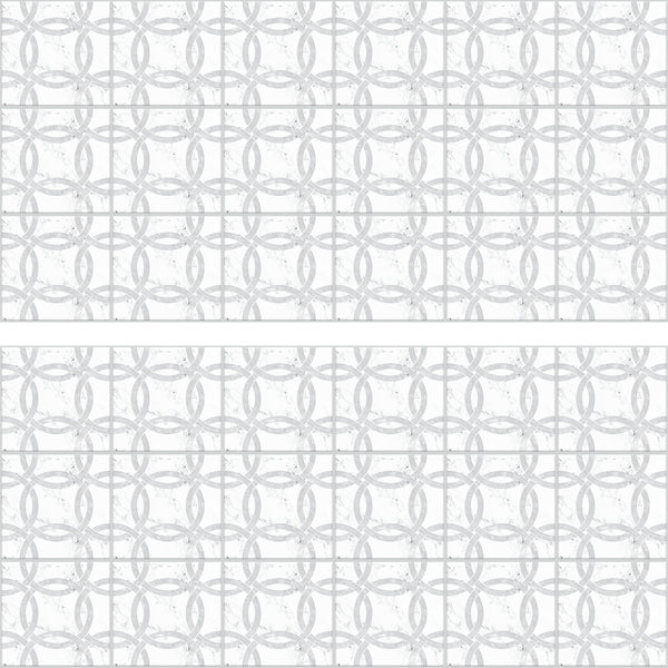 Interlocking Circle Tile Backsplash Wakk Peel and Stick Wall Decals | Removable Repositionable Stickers | Easy Damage-Free Wall Art for Kids Bedroom Nursery Playroom