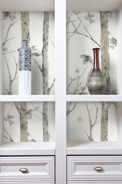 Birch Trees Peel and Stick Wallpaper | Removable Self-Adhesive Wall Covering | Easy Apply Damage-Free Decor for Bedroom Living Room Accent Wall