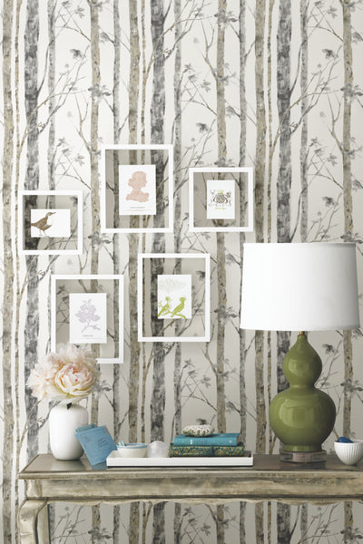 Birch Trees Peel and Stick Wallpaper | Removable Self-Adhesive Wall Covering | Easy Apply Damage-Free Decor for Bedroom Living Room Accent Wall