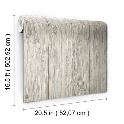 Mushroom Wood Grey Peel and Stick Wallpaper | Removable Self-Adhesive Wall Covering | Easy Apply Damage-Free Decor for Bedroom Living Room Accent Wall