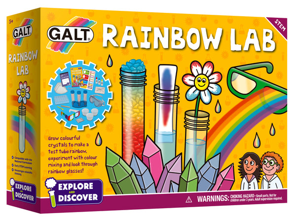 🌈 Galt Rainbow Lab - Fun STEM Science Kit for Kids | Create Colorful Crystal Rainbows & Experiment with Light & Mixing | Educational & Creative Play