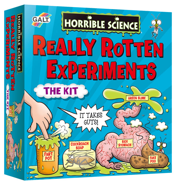 Horrible Science Really Rotten Experiments Kit – Gross Science Fun for Kids! Create Fart Pots, Fake Poo & Slime – Perfect STEM Gift for Young Scientists!