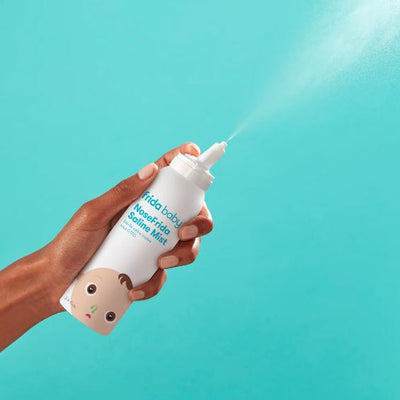 Frida Baby NoseFrida Saline Mist Spray, Baby Saline Nasal Spray for Allergy Relief to Soften Nasal Passages, Baby Saline Spray for Use Before NoseFrida The SnotSucker, 3.4 fl.oz.