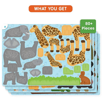 My World Amazing Animals STEM Building Playset | Build Imagine and Pretend Play Kit for Kids | Creative Educational Construction Toy for Boys Girls | 3-7 Years