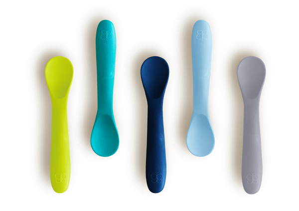 BBLÜV Spoön  (BLUE) - Soft Silicone Baby Feeding Spoon Set | BPA-Free, Ergonomic Design, Easy-Grip, Safe for Teething, Dishwasher-Safe | Perfect for First Bites