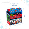 Kids Multi-Bin Toy Storage Organizer with Mickey Mouse Graphics | Engineered Wood Frame with Fabric Bins | Boys Playroom Bedroom Nursery Organization | Easy Assembly | 3 Years+