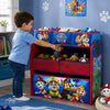 Kids Multi-Bin Toy Storage Organizer with PAW Patrol Graphics | Engineered Wood Frame with Fabric Bins | Boys Girls Playroom Bedroom Organization | Easy Assembly | 3 Years+
