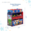 Kids Multi-Bin Toy Storage Organizer with PAW Patrol Graphics | Engineered Wood Frame with Fabric Bins | Boys Girls Playroom Bedroom Organization | Easy Assembly | 3 Years+