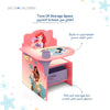 Kids Chair Desk with Storage Bin 52 × 58 × 59 CM | Princess Wooden Study Desk with Cup Holder | Pull Out Toy Organizer | Activity Craft Homework Furniture | For Children 3 Years+