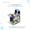 Kids Chair Desk with Storage Bin Mickey Mouse Graphics | Engineered Wood Fabric Build | Scratch-Resistant Wipe-Clean Study Table for Boys Playroom Bedroom Nursery | 3 Years+