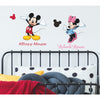 Mickey And Minnie (L 23 X H 45.2 Cms) Peel and Stick Wall Decals | 6 Decals | Removable Repositionable Stickers | Easy Damage-Free Wall Art for Kids Bedroom Nursery Playroom