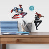 Avengers Peel and Stick Wall Decals | 6 Decals | Removable Repositionable Stickers | Easy Damage-Free Wall Art for Kids Bedroom Nursery Playroom
