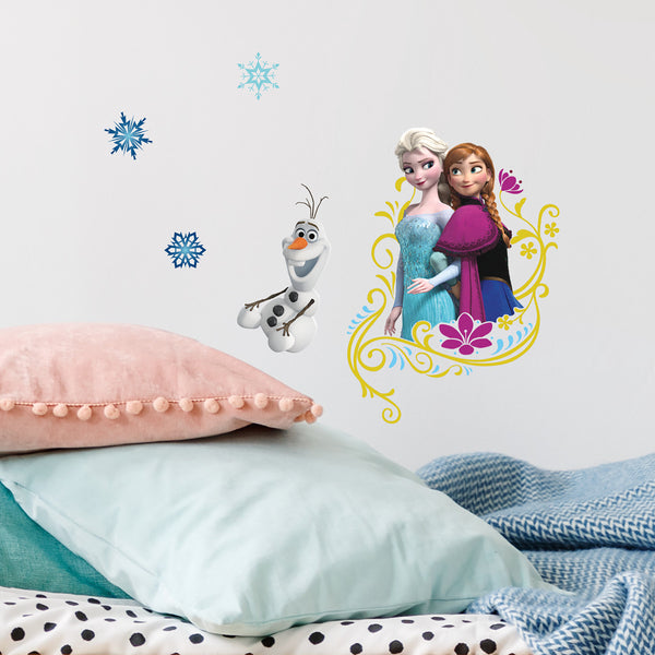 Frozen (L 23 X H 45.2 Cms) Peel and Stick Wall Decals | 8 Decals | Removable Repositionable Stickers | Easy Damage-Free Wall Art for Kids Bedroom Nursery Playroom