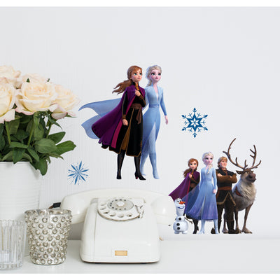 Frozen 2 Peel and Stick Wall Decals | 4 Decals | Removable Repositionable Stickers | Easy Damage-Free Wall Art for Kids Bedroom Nursery Playroom