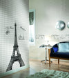 Eiffel Tower Peel and Stick Wall Decals | Removable Repositionable Stickers | Easy Damage-Free Wall Art for Kids Bedroom Nursery Playroom