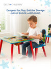 Mickey Mouse Kids Table and Chair Set with Storage by Delta Children | 1 Table + 2 Chairs | Colorful Design | 60L x 60W x 44H CM | Ages 3+ | Easy Assembly | CPSC Certified