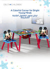 Mickey Mouse Kids Table and Chair Set with Storage by Delta Children | 1 Table + 2 Chairs | Colorful Design | 60L x 60W x 44H CM | Ages 3+ | Easy Assembly | CPSC Certified