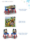 Mickey Mouse Kids Table and Chair Set with Storage by Delta Children | 1 Table + 2 Chairs | Colorful Design | 60L x 60W x 44H CM | Ages 3+ | Easy Assembly | CPSC Certified