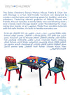 Mickey Mouse Kids Table and Chair Set with Storage by Delta Children | 1 Table + 2 Chairs | Colorful Design | 60L x 60W x 44H CM | Ages 3+ | Easy Assembly | CPSC Certified
