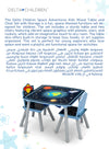 Kids Table Chair Set | Space Theme with Storage Basket | 2 Chairs Included | Sturdy Wood Construction | Creative Play & Study Area | 60x60x43.2 CM | Ages 3+