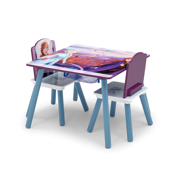 Kids Table and Chair Set with Frozen 2 Elsa Anna Graphics | Engineered Wood Furniture for Playroom Art Snack Study | Includes 1 Table 2 Chairs | Easy Assembly | 3 Years+