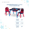 Kids Table and 2 Chair Set with Storage 61 × 61 × 45 CM | Spider Man Wooden Activity Table | Built In Toy Organizer | Play Study Craft Furniture | For Children 3 Year