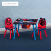 Kids Table and 2 Chair Set with Storage 61 × 61 × 45 CM | Spider Man Wooden Activity Table | Built In Toy Organizer | Play Study Craft Furniture | For Children 3 Year