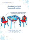 PAW Patrol Table & Chair Set for Kids with Storage Basket | 2 Chairs: Chase & Marshall | Wooden | Ages 3+ | Blue & Red | Study | Play | 65.9x65.5x8.9 CM