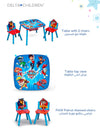 PAW Patrol Table & Chair Set for Kids with Storage Basket | 2 Chairs: Chase & Marshall | Wooden | Ages 3+ | Blue & Red | Study | Play | 65.9x65.5x8.9 CM