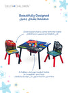Cars Table & Chair Set with Storage | Kid-Friendly Desk for Homework & Creative Play | Includes 2 Chairs & Hidden Storage Basket | 25.79x25.98x3.54 CM | For Ages 3+