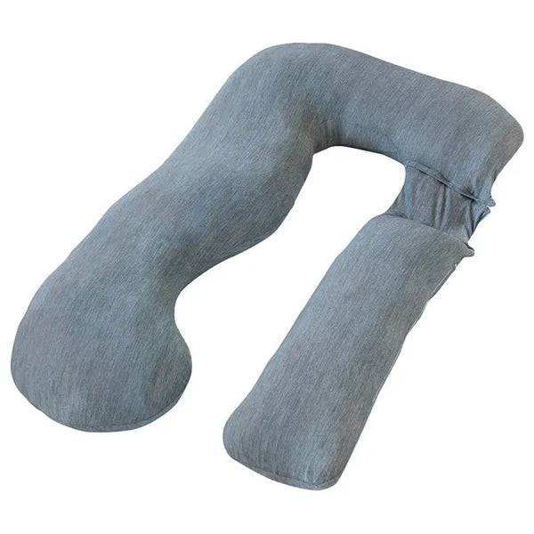 Pharmedoc Pregnancy Pillows, U-Shape Full Body Pillow – Cooling Cover Grey – Pregnancy Pillows for Sleeping – Body Pillows for Adults, Maternity Pillow and Pregnancy Must Haves