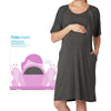 Frida Mom Delivery and Nursing Gown - Easy-Snap, Tagless, Skin-to-Skin Access and Full Coverage in The Back
