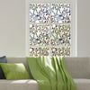Stained Glass Leaves Decorative Window Film | Static Cling Privacy Glass Covering | Removable Reusable Easy Apply Stained Glass Look for Home Decor