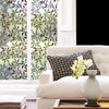 Stained Glass Leaves Decorative Window Film | Static Cling Privacy Glass Covering | Removable Reusable Easy Apply Stained Glass Look for Home Decor