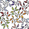 Stained Glass Leaves Decorative Window Film | Static Cling Privacy Glass Covering | Removable Reusable Easy Apply Stained Glass Look for Home Decor