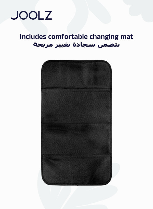 Stylish Diaper Backpack | Spacious Baby Bag with Portable Changing Pad | Insulated Bottle Compartment | Laptop Pocket | Eco-Friendly | Compatible with Hub/Day/Geo | Space Black | 43.5 x 32.5 x 13.5 cm - Space Black