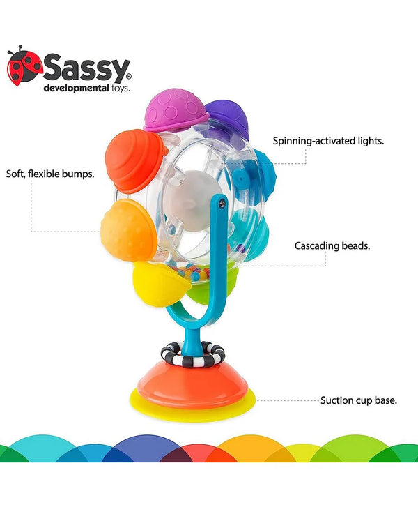 Sassy Light Up Rainbow Reel Tray Toy, 6M+