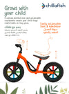 Charlie Glow Orange Kids Balance Bike with Light-Up Wheels | No Batteries Needed | Adjustable | 18-48 months
