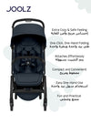 Aer² Foldable Bumper Bar for Stroller | Extra Cozy & Secure | Easy One-Hand Use | Quick Fold | Stylish Design | Safe for Toddlers | Compatible with Joolz Aer² | 10 x 50 x 8 CM - black